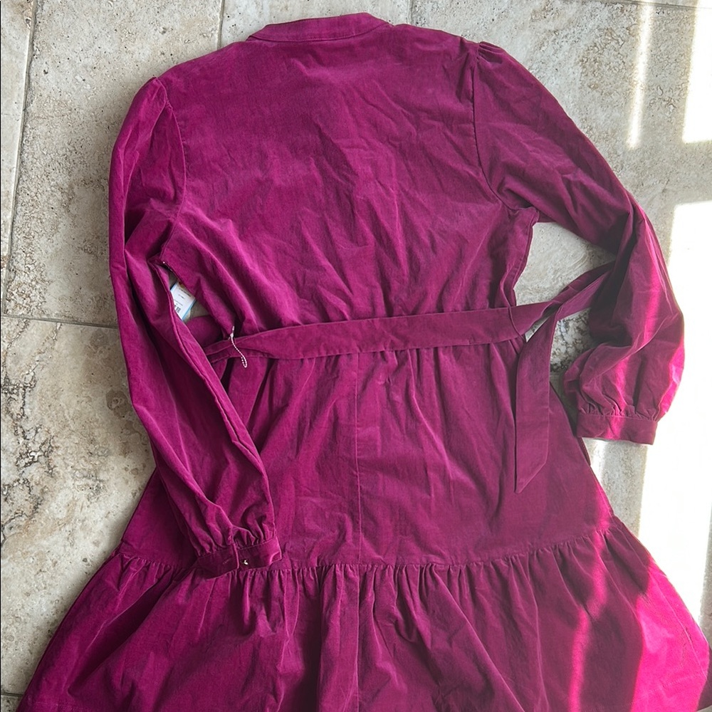 Draper James Fuchsia Long Sleeve Dress - Picture 5 of 5